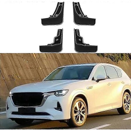 4 stk. Mud Flaps til Mazda Cx-60 Cx60 2022 2023 2024, Mud Flaps Stænkskærme, Konturerede Mud Flaps Stænkskærmssæt Par