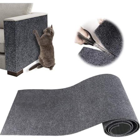 Kissapuu sohvalle, naarmuuntumista estävä kissan sohvasuoja 200 x 40 cm, raapimistolppa huonekaluille, seinille, sisal ja matto, helppo leikata