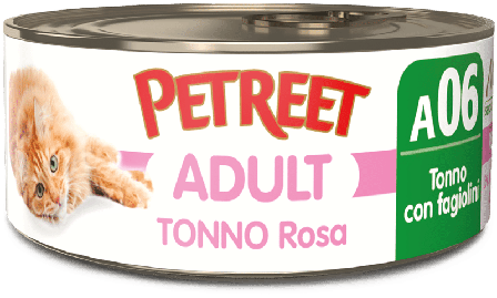 Petreet Tonno Rosa Con Fagiolini Cibo Umido Per Gatto Adulto