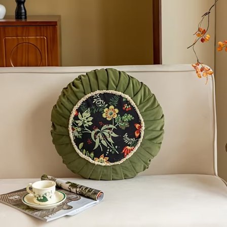 1 stk., vintage fløyel hodegjerdepute, eksklusiv pyntepute/pute.