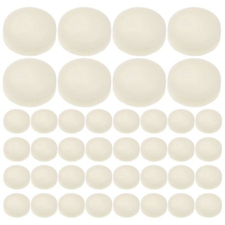 100 stk. runde nøkkelhullsoppheng i plast, hyllebeslag - skjult opphengsbrakett for bilderammer, speil og skulpturer
