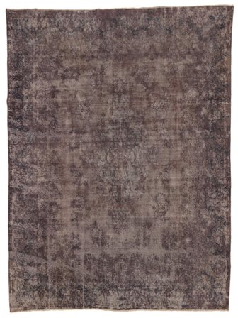 Tecido À Mão Colored Vintage Tapete 292X393 Vintage Lã Preto/Castanho Grande