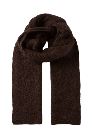 Wera Halsduk i ull- och mohairmix BARBRO Halsdukar & scarves Brun ONESIZE