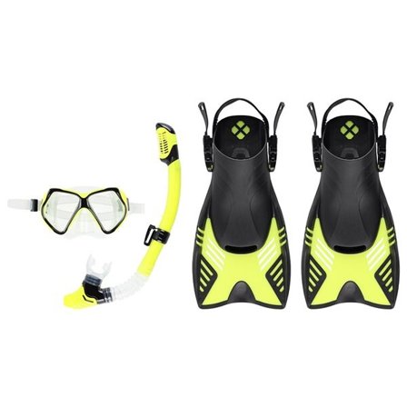 Dykset med cyklop, snorkel och simfötter för storlek 37–41