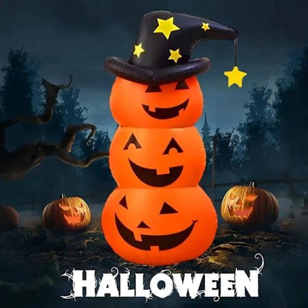 Halloween Uppblåsbara Stora Pumpor i PVC – Utomhusdekoration för Halloweenfest_TF_TF