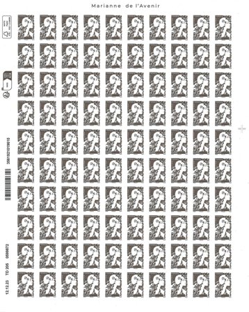 Frankrig - Marianne de l ́avenir - Postfrisk ark
