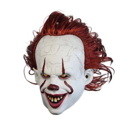 Skummel It Pennywise Skummel Klovnemaske Klovnehodepynt Til Cosplay Dekor -a