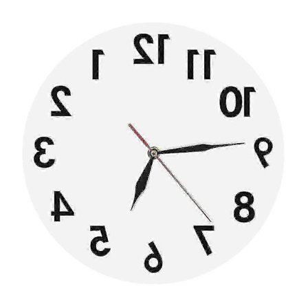 Omvendt Vægur Mod Uret Moderne Baglæns Tidsdesign (FMY) Hvid