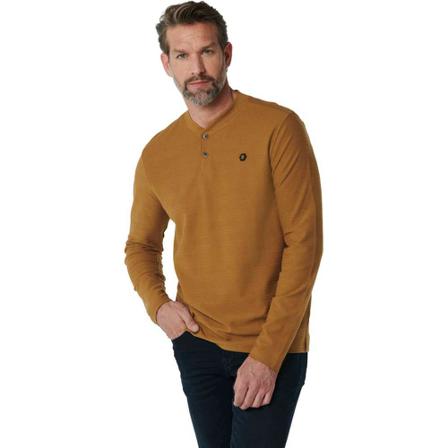 No Excess, T-shirt long sleeve granddad jacqua dark fudge Bruin, Heren, Maat:L