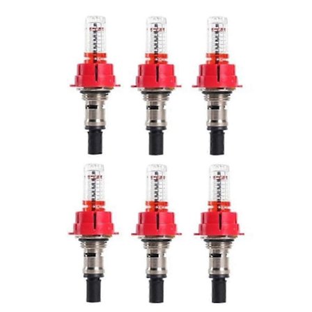 6 stk. gjennomstrømningsmåler for gulvvarme, visuell overvåkingsregulator for gulvvarme