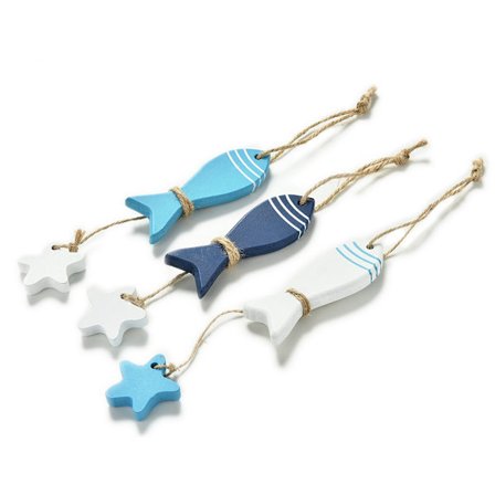 1 Stk Middelhavet Sjøstjerne Hung Fish Nautical Decor Hang Craf