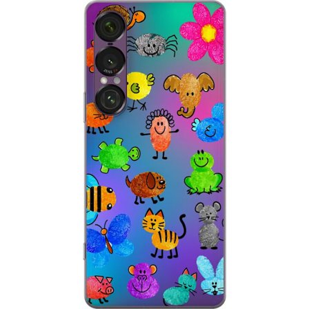 Kompatibel Mobilcover til Sony Xperia 1 VII Little Scribble Friends