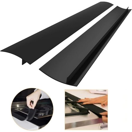 25'' 2-pakning Kjøkkenbenk Kantlist, Silikon Komfyr Benkeplate Gap Deksel, Lang Gap Fyllstoff Tetninger Søl Mellom Benk