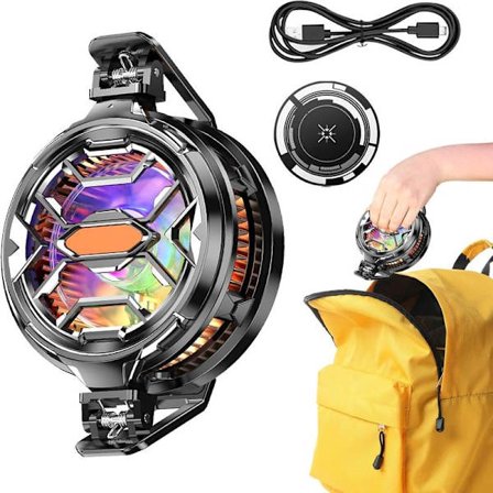 Telefonkøler Blæser, Mobilkøler | Magnetisk Telefonkølerblæser - Type-C Genopladelig Spilradiator med Køleblæser