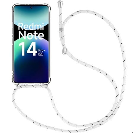 Coque för Xiaomi Redmi Note 14 Pro+ 5G/Note 14 Pro Plus 5G - med Vit Snöre - E.F.Connection