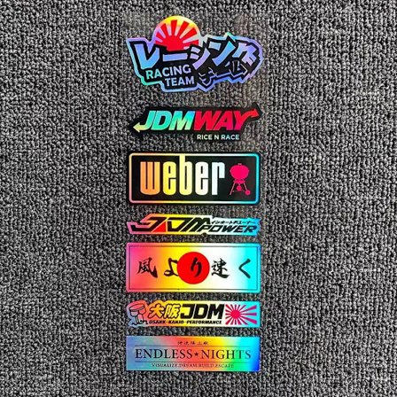 Reflekterende motorcykel hele sæt mærkater tank klistermærker til Kawasaki Ninja Yamaha Tmax Honda Suzuki Størrelse: 8cmx22cm - Mærkater & 