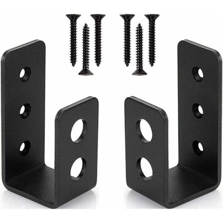 2 stk. Heavy Duty Ståldørsbeslag til 2x4 Dør, U-formet Sikkerhedsstang