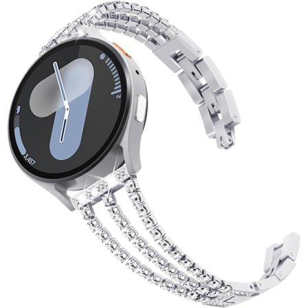 Kompatibel med Galaxy Watch-reim 20 mm, kvinner, Bling metallarmbånd for Galaxy Watch 7/6/5/4-reim