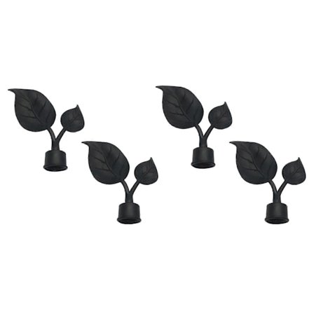 Kun Gardinstangknotter, 4 stk Svarte Draperistanghodeknotter Vindusdraperi Gardinstang Dekorknotter, for 22 mm Diameterstang