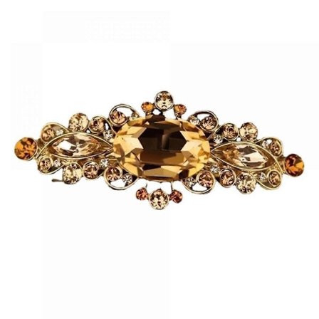 Champagne Gull Fransk Hårklemme, Rhinestone Hårspenne Hårnål for Tykt/Tynt/Langt/Kort Hår Styling Tilbehør for Kvinner/Jenter.