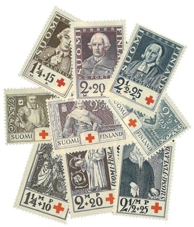 Finland 1933-1935 - Røde Kors - 10 forskellige frimærker - Postfrisk