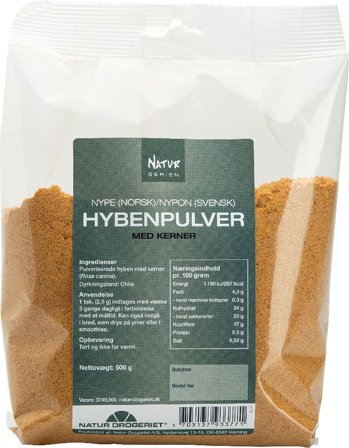 Natur Drogeriet Hybenpulver fin 500 g, Helse & Madvarer, Tørret Frugt & Nødder, Tørret Frugt