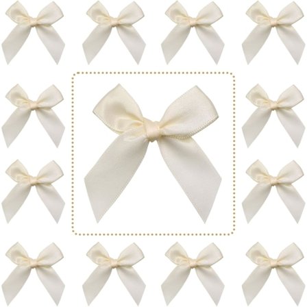 (200 st) Presentband, Små Band för DIY-Hantverk, Handgjorda Dekorativa Band (Vita)