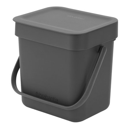 Brabantia Sort & Go avfallsbøtte 3 liter, mørkegrå