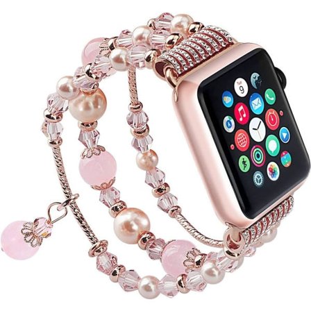 Rosaguld armbånd kompatibelt med Apple Watch/iwatch 38mm 40mm 4