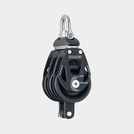 Harken 45mm Aluminum Element Triple Block - Swivel, Becket (6241)