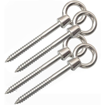 Hængekøje kroge, 4-pak hængekøje ophængssæt i rustfrit stål