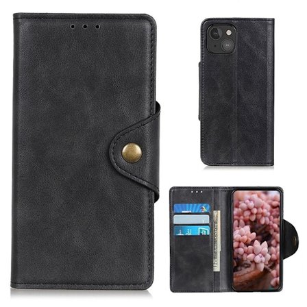 Alpha läder iPhone 13 fodral - Svart