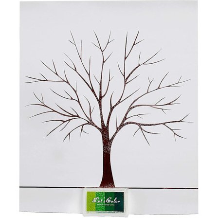 Fingeravtrykk Tre Bryllupstre Tilpasset Bryllupsgjestbok Bryllupsgjestbokplakat