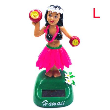 Bildekor Dansedukke Solenergileketøy Hawaiian Hula Girl Shaki L one size