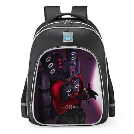 Skibidi Toalett Skolryggsäck För Pojkar 3d Print Skolväska Tecknad Mode Ryggsäckar Laptopväskor Studentväska Skolväska Present Skibidi Toilet-1