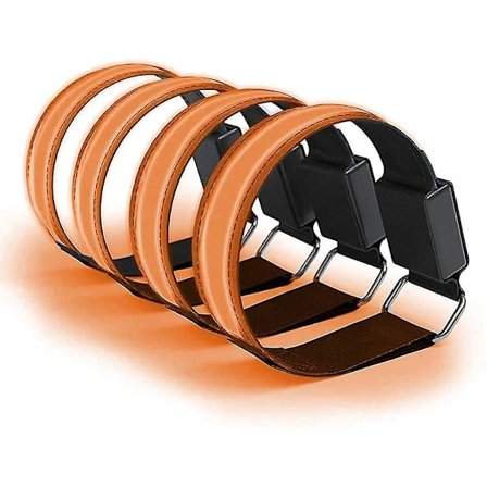 4 st Uppladdningsbara LED Armband Blinkande Reflexarmband LED-remsor Säkerhetsljus