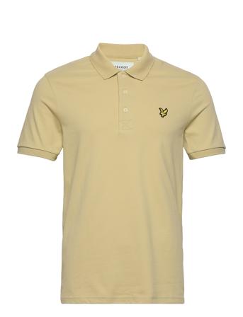 Plain Polo Shirt Polos Short-sleeved Beige Lyle & Scott