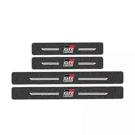 GR Kynnyslista Sopii Toyota GR SPORT Auto Hiilikuitu Oven Kynnys Takaluukun Suojatarrat Auton Naarmuuntumisenestolevy Tarrat