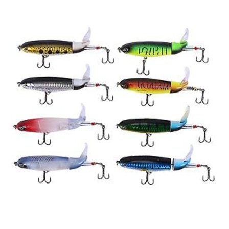 8 stk. Whopper Plopper 11 cm 15 g Flydende Popper Fiske Lokkemad Kunstig Hårdt Agn Wobler Roterende Ta