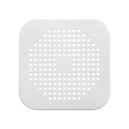 Fyrkantig vit plast diskho sil filter hår filter dusch diskho silte