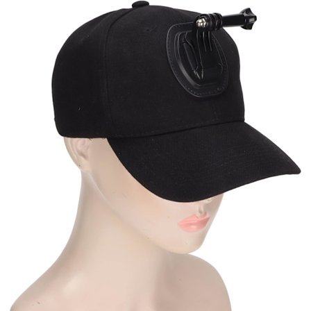 Kasket med actionkamera-holderbeslag, kompatibel med GoPro Hero, til Insta360 GO 2, One