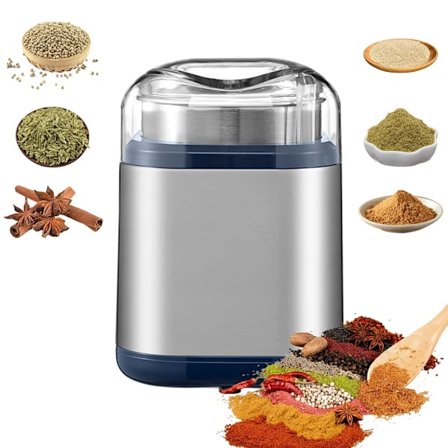 Pepperkverner, kraftige, bærbare kverner for krydder, urter, mer og kaffe, 200W, rustfritt stål, trygge og enkle å bruke kaffekverner