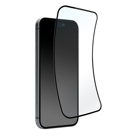 Puro D3O Hybridglas med sort ramme til iPhone 16 Plus / 15 Pro Max / 15 Plus