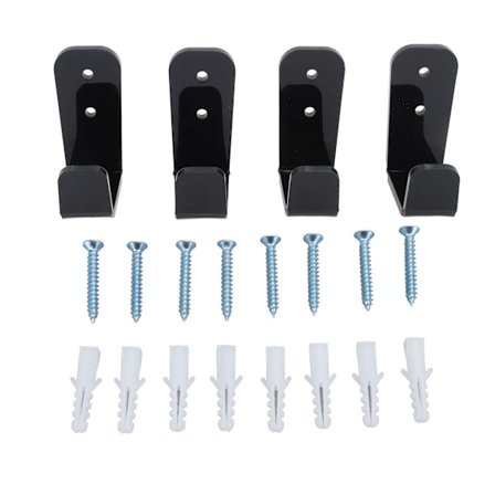 4 Hockeyklubba Väggfäste Svart Akryl Mångsidig Klubbhållare för Bar Garage