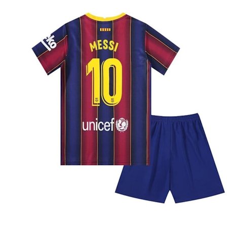 Barcelona Messi 10 Hemmafotbollströja Ny Säsong Senaste Barnströja Set Strumpor Fotboll Kids 28(150-155cm)