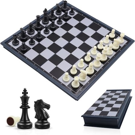 Skakbræt sæt, Rejse spil Skakbræt spil Magnetisk Foldbar Bærbar Rejse Legetøj Skak sæt til børn Voksne