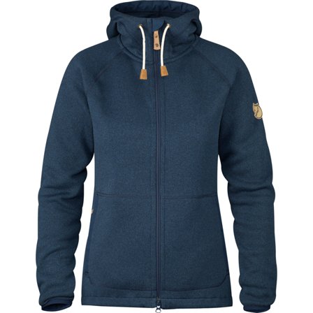 Fjällräven Dam's Övik Fleece Hoodie in Navy | Size: Large, G-1000/Polyester