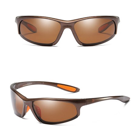 st brun - Polarisoidut urheilulasit UV400-suojalla, miehet