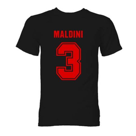Paolo Maldini AC Milan Hero T-shirt (Sort) LGL