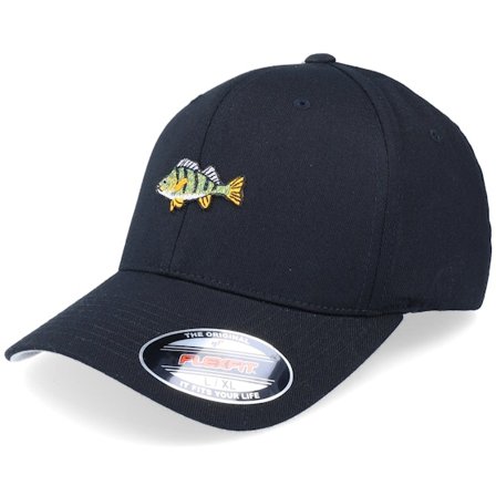 Skillfish - Schwarz Flexfit Cap - Perch Fish Black Flexfit @ Hatstore
